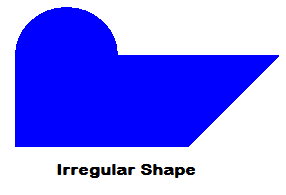 irregular shape